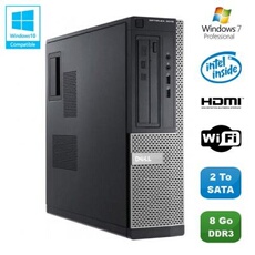 Pc dell optiplex 3010 dt intel g640 2.8ghz 8go 2to graveur wifi hdmi win 7 pro