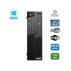 Pc lenovo thinkcentre m90p 5864 core i5-650 3.2ghz 4go 250go graveur wifi w7
