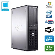 Pc dell optiplex 330 dt intel core 2 duo e4300 1.8ghz 4go ddr2 wifi 2to w7 pro
