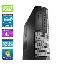 Unité centrale Dell Optiplex 790 Desktop - Noir - Intel Core i5-2400 / 3,10 GHz - RAM 4 Go - SSD 120 Go - DVDRW - Gigabit Ethernet - Windows 7