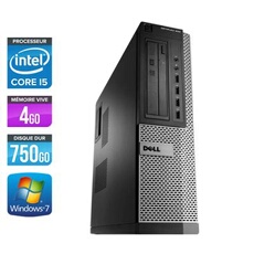 Ordinateur Dell Optiplex 790 Desktop - Noir - Intel Core i5-2400 / 3,10 GHz - RAM 4 Go - HDD 750 Go - DVDRW - Gigabit Ethernet - Windows 7