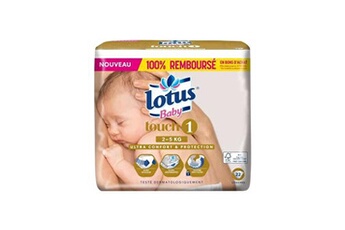 Couche bébé Lotus Baby Lotus baby couches douceur naturelle taille 1 - 2 a 5 kg - le paquet de 20 couches