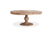 Intensedeco Table ronde extensible en bois massif héloïse bois naturel et pied naturel photo 3