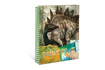 Dessin et coloriage enfant Dinosart Autocollants au numero theme dinosaures