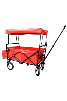 Balançoire et portique multi-activités Bieco Bieco 22000116 - bieco - chariot pliable rouge, pour enfants avec protection anti-pluie