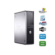 Pc dell optiplex 380 dt core 2 duo e7500 2,92ghz 4go ddr3 750go win xp pro