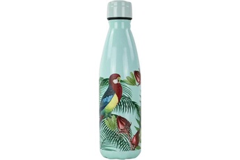 Gourde et poche à eau AUCUNE Yoko design bouteille isotherme de 500 ml motif perroquet