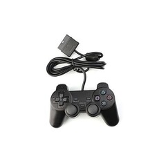 Manette GENERIQUE Manette Dual Shock Noir Filaire Pour PS2 - Accessoire compatible PEGA