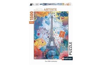 Puzzle Nathan Nathan- puzzle n 1500 p - tour eiffel multicolore