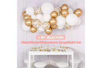 Tout pour la fête Insma Girl party balloons kit guirlande chrome gold confetti ballons archand toile de fond insma darkblue