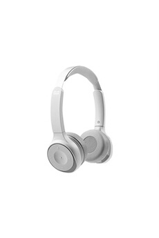 Ecouteurs Cisco Headset 730 - Micro-casque - sur-oreille - Bluetooth - sans fil - Suppresseur de bruit actif - USB, jack 3,5mm - platine - pour Cisco DX70, DX80; IP