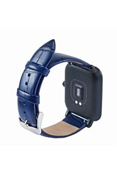 montre connectée generique bracelet en cuir véritable crocodile 20mm pour samsung galaxy watch active sm-r500 - bleu