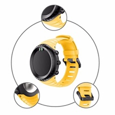 GENERIQUE - Bracelet de montre pour Suunto Core - Silicone - Jaune