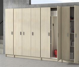 PEGANE Armoire Basse 2 Portes Résine Noir/Taupe - Intérieur/Extérieur 70x44x88cm