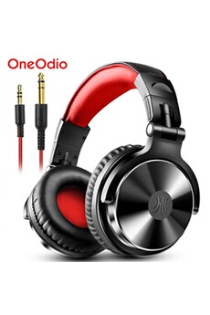Casque Audio Filaire PRO 10 Compatible Smartphone/PC-Noir rouge