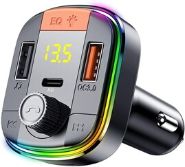 Transmetteur FM Bluetooth pour voiture, kit adaptateur récepteur radio Transmetteur FM Bluetooth pour voiture, kit adaptateur récepteur radio