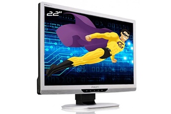 Ecran PC Philips Ecran PC Pro 22" Philips 220B2Cs LCD Tft Tn Vga Dvi 2X Usb Audio Vesa Widescreen