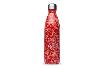 Gourde et poche à eau Qwetch Qwetch bouteille isotherme inox flowers rouge 750ml