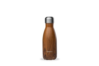 Gourde et poche à eau Qwetch Qwetch bouteille isotherme inox wood brun 260ml