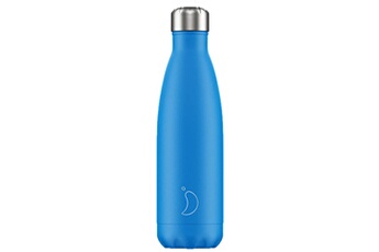 Gourde et poche à eau Chilly's Bottles Chilly's bouteille isotherme neon blue 500ml
