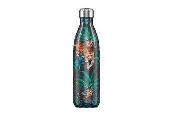 Gourde et poche à eau Chilly's Bottles Chilly's bouteille isotherme tropical leopard 750ml