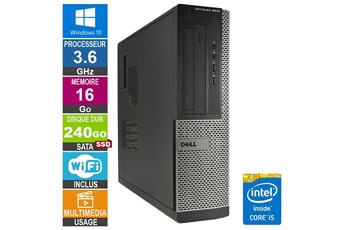 PC De Bureau Dell PC Dell Optiplex 3010 Dt i5-3470 3.60Ghz 16Go/240Go SSD WiFi W10