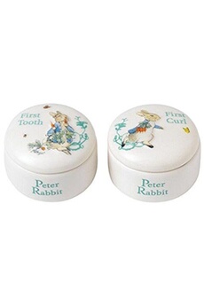 Figurines personnages Beatrix Potter Beatrix potter boîte pour dent de lait et première boucle de cheveux pierre lapin