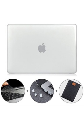Housse PC Portable GENERIQUE Coque + Housse + Couvercle de Clavier +  Bouchon anti-poussière pour MacBook Air 13 2020 M1 A2337 - Transparent