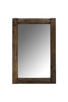 - Miroir rectangulaire en bois recyclé rustique Rectangle