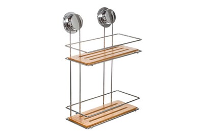 Meuble Salle De Bain Five Simply Smart Etagere 2 Niveaux Venterra Bambou Avec Ventouse Darty