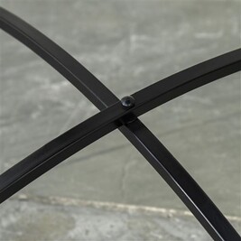 Table Bistro Ronde Jardin Outsunny Ø60x70 Cm – Métal Époxy Noir + Plateau Verre Trempé, Style Chic