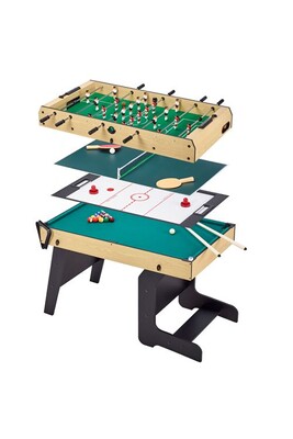 Babyfoot Kangui Table multi jeux pliable 4 en 1 adulte Babyfoot Billard Ping Pong Hockey