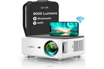 Vidéoprojecteur Yaber Vidéoprojecteur wifi bluetooth full hd 1080p, yaber v6 8000 lumens projecteur wifi portable soutiens 4k