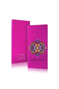 Batterie externe 20000 MaH rose universelle motif mandala 6 couleur tie and dye