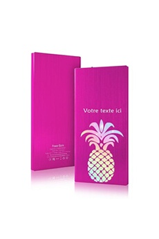 Batterie externe 20000 MaH rose universelle motif ananas 1 couleur tie and dye