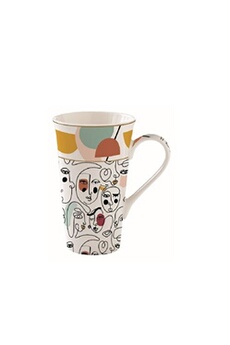 tasse et mugs easy life coffret mug en porcelaine modernisme 60cl - - multicolore - porcelaine
