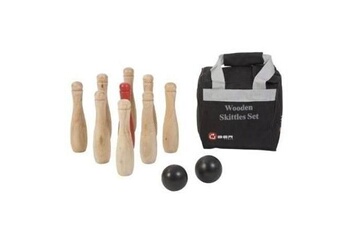 Jeux classiques GENERIQUE Quilles en bois bowling + sac rangement