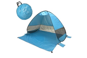 Tente et tipi enfant Hobby Tech Tente de plage anti uv, tente pop-up pliable et portable avec son sac - bleu hobbytech