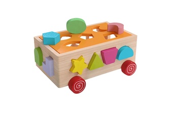 Véhicules miniatures GENERIQUE Wooden animal puzzle car toy for toddler ages 1-6 number puzzles car best gifts multicolore