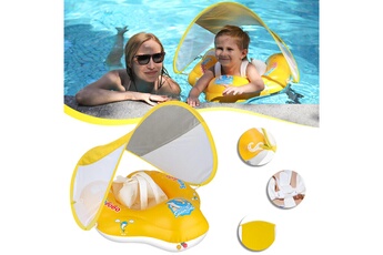 Jouets éducatifs GENERIQUE Anneau de natation bébé, anneau de couchage, anneau de bain pour enfants, protection solaire et ombre jaune