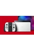 Nintendo Switch (modèle OLED) avec station d’accueil et manettes Joy-Con blanches photo 2