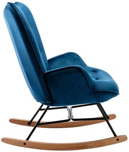 CLP Chaise Bascule Rembourrée Merry Tissu- Fauteuil Bascule Scandinave En Bois Avec Accoudoirs Fauteuil Relaxant Couleur CLP Chaise Bascule Rembourrée Merry Tissu- Fauteuil Bascule Scandinave En Bois Avec Accoudoirs Fauteuil Relaxant Couleur