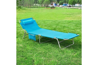 Transat de bain Sobuy Sobuy ogs35-bx2 lot de 2 chaises longues bains de soleil transats de jardin pliant chaises
