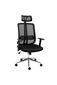 fauteuil de bureau vinsetto fauteuil de bureau manager grand confort chaise de bureau réglable tissu maille polyester noir
