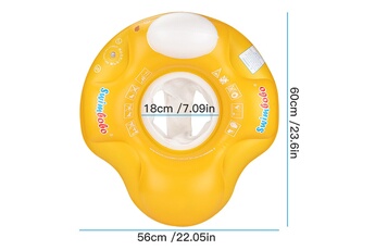 Jouets éducatifs GENERIQUE Anneau de natation bébé anneau de natation épaissi pvc protection de l'environnement jaune jaune