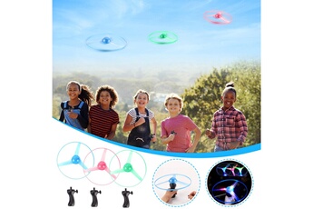 Jouets éducatifs GENERIQUE Câble de soucoupe volante illuminé ufo disque volant 3 lumières enfants jouet lumineux multicolore