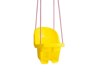 Balançoire et portique multi-activités Tega Baby Fraize balançoire enfant à cordes avec siège et dossier jaune