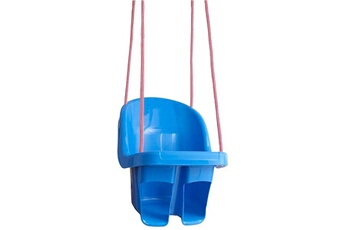 Balançoire et portique multi-activités Tega Baby Fraize balançoire enfant à cordes avec siège et dossier bleu