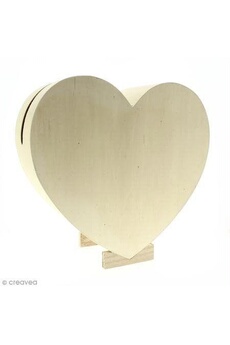 Article et décoration de fête Artemio Artemio urne cœur, bois, beige, 35 x 13 x 33 cm
