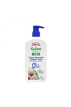 Trousse de toilette bébé Love & Green Love and green - crème hydratante bébé visage et corps - 500ml - bio